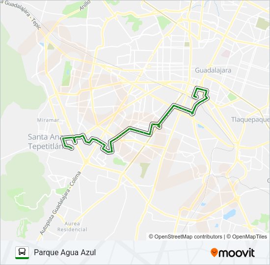 Mapa de C42 de autobús