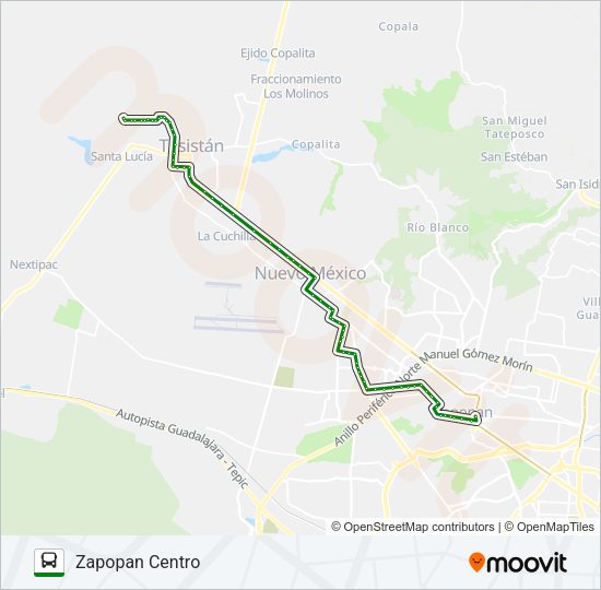 T16-B/C08 - PIEDRERA Bus Line Map