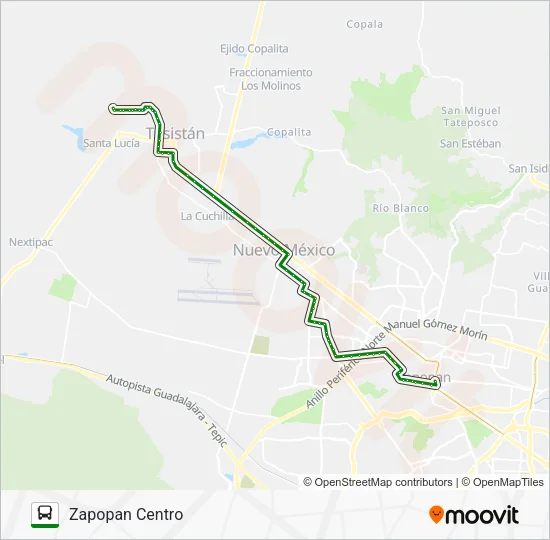 T16-B/C08 - PIEDRERA Bus Line Map