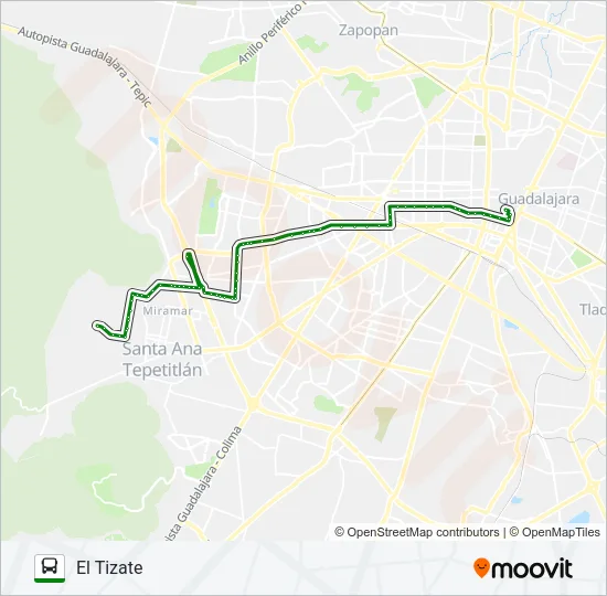T11-A/C02 - GUADALUPE FLORESTA Bus Line Map