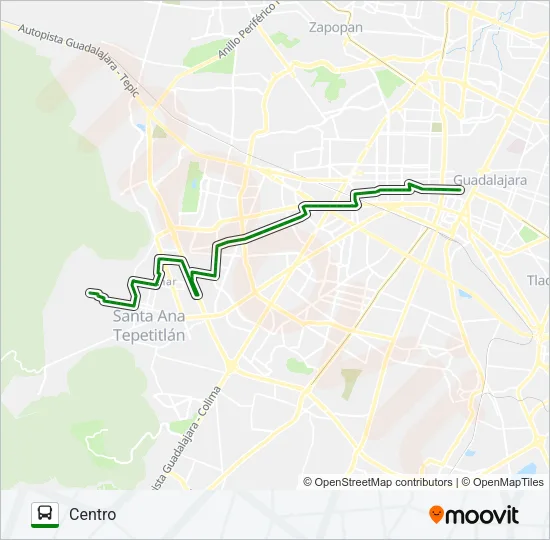 T11-A/C03 - TEPEYAC COLLI Bus Line Map