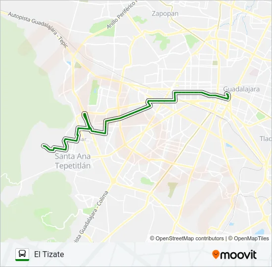 T11-A/C03 - TEPEYAC COLLI Bus Line Map