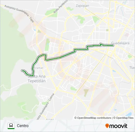 T11-A/C01 - TEPEYAC TIZATE Bus Line Map