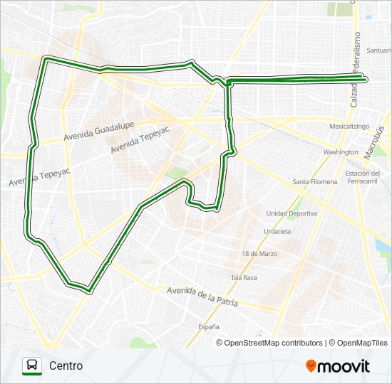 C104 - 1 Bus Line Map