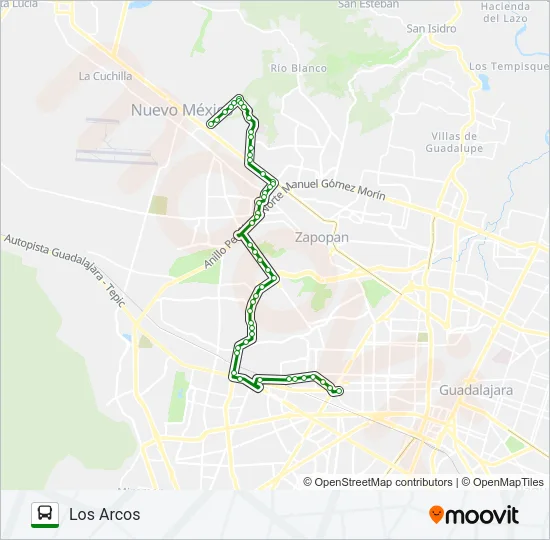C121 - B Bus Line Map