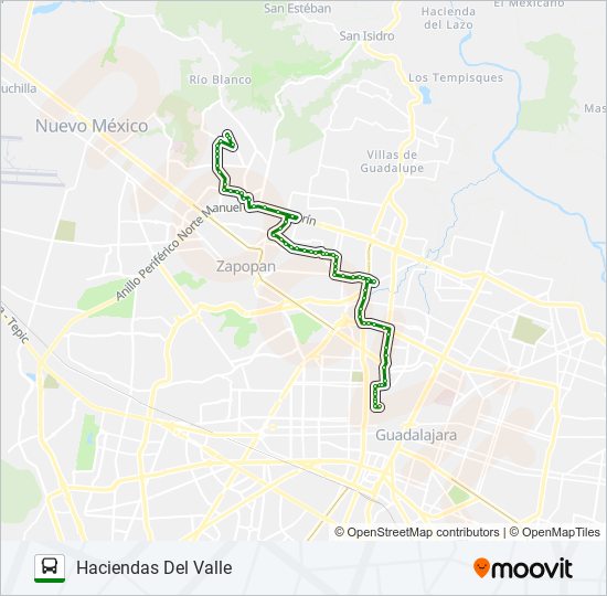 Mapa de C43 - VALDEPEÑAS de autobús