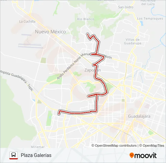 T08 - VÍA CORTA Bus Line Map