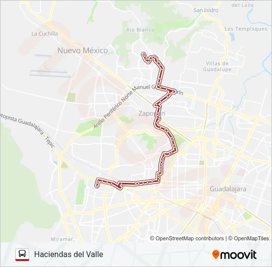 T08 - VÍA CORTA Bus Line Map