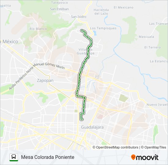 Mapa de T15/C01 - MESA de autobús