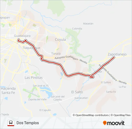 T21 - REVOLUCIÓN Bus Line Map