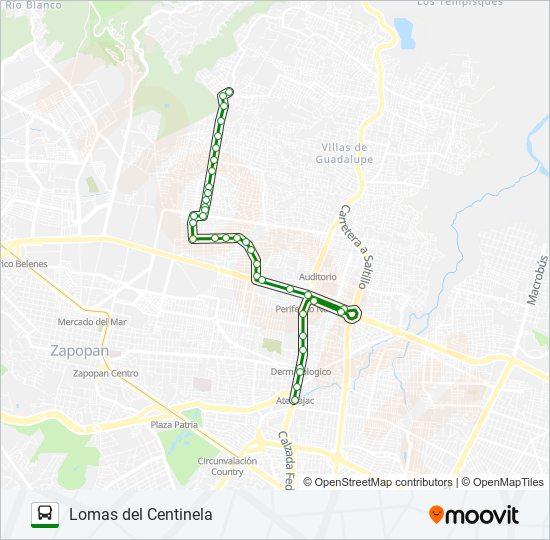 C45 - CINCO ESQUINAS bus Line Map