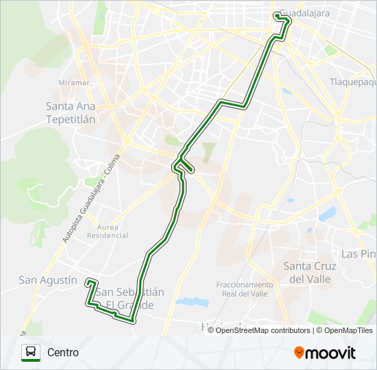 Mapa de C12 de autobús