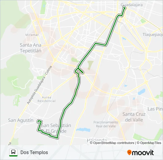 Mapa de C12 de autobús