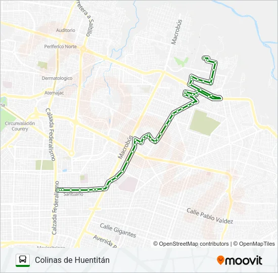 Mapa de C23 de autobús