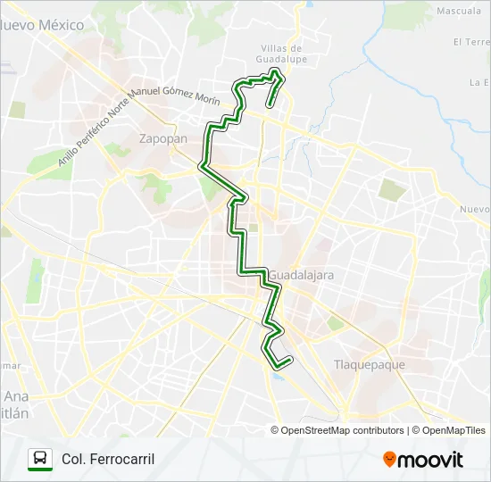 Mapa de C33 de autobús
