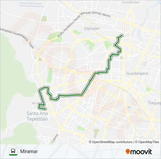 Mapa de C79 de autobús