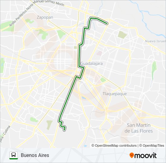 Mapa de T14-A/C03 - BUENOS AIRES de autobús