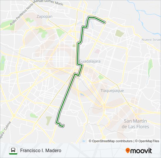 Mapa de T14-A/C02 - FCO. I. MADERO de autobús