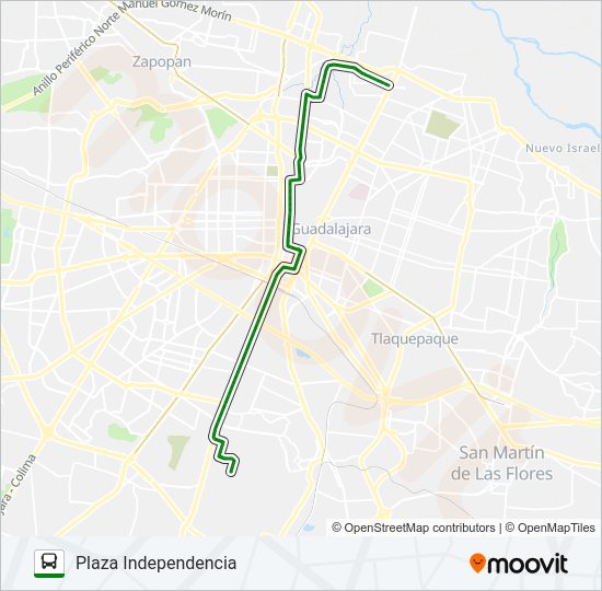 Mapa de T14-A/C02 - FCO. I. MADERO de autobús