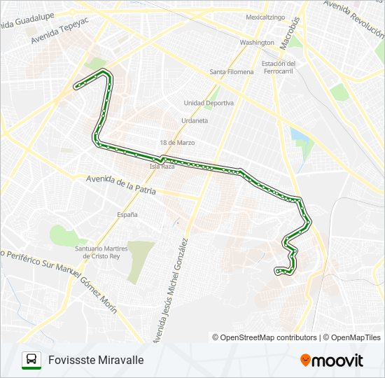 Mapa de C49 - TOPACIO de autobús