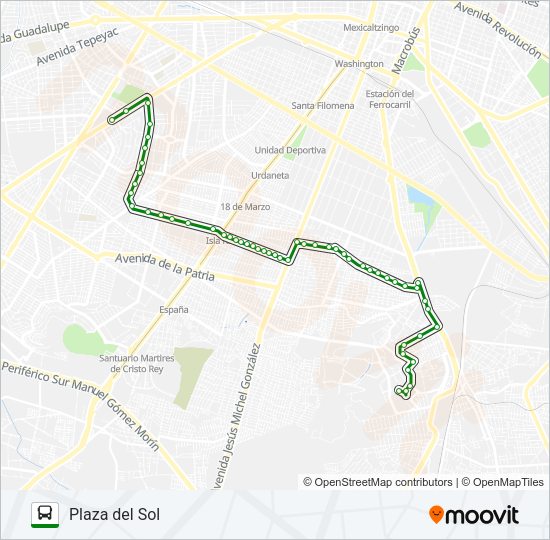 Mapa de C49 - TOPACIO de autobús