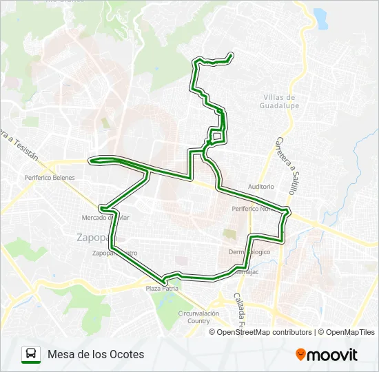 Mapa de C81 - BELENES LOMAS de autobús
