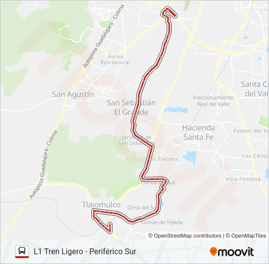 Mapa de C129 de autobús