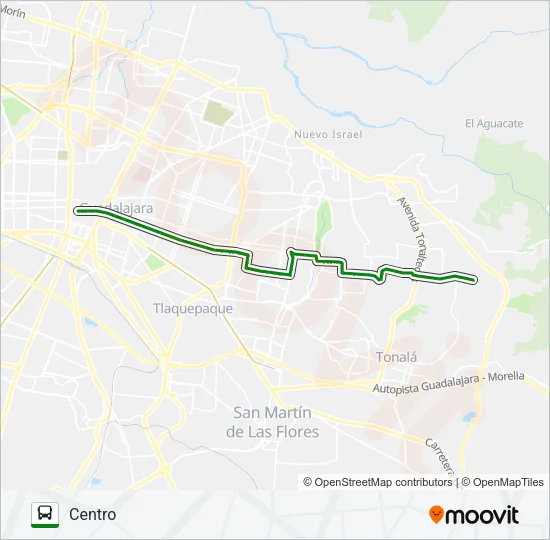 Mapa de C02 de autobús