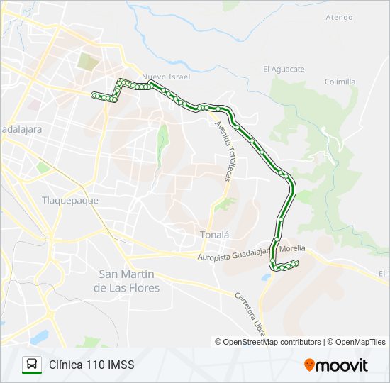 Mapa de C07 (153-A) de autobús