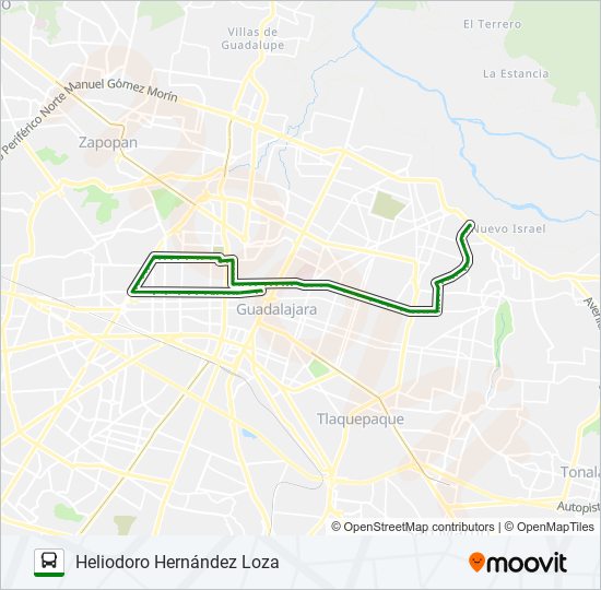 Mapa de T14-B/C119 - SAN FELIPE de autobús