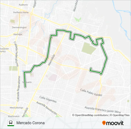 C21 - CBTIS Bus Line Map