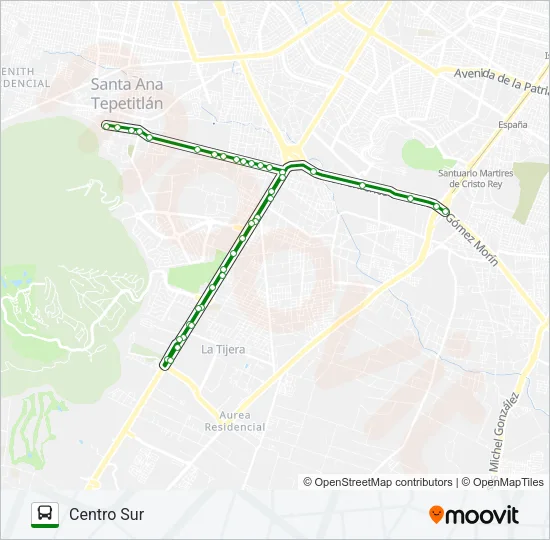 T22-V5 Bus Line Map