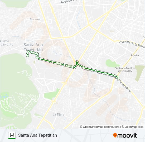 Mapa de T22-V5 de autobús