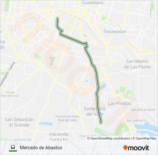Mapa de C03 - QUINTAS DEL VALLE de autobús