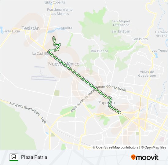 Mapa de T16-B/C05 - VILLAS de autobús