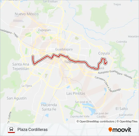 T11-B (55) Bus Line Map