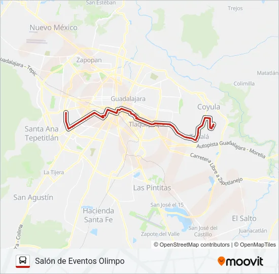 T11-B (55) Bus Line Map