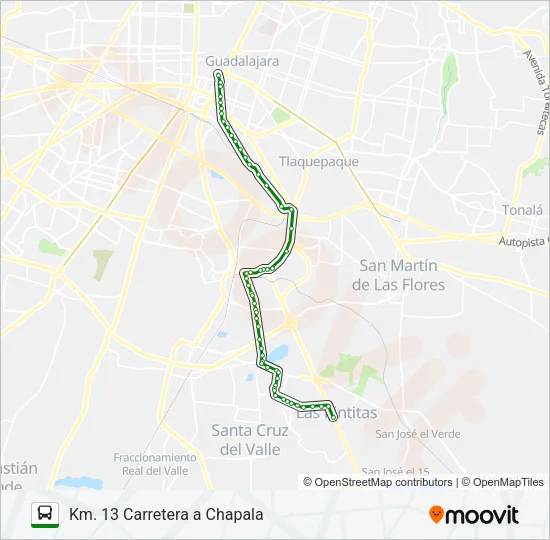 C47 - KM. 13 Bus Line Map
