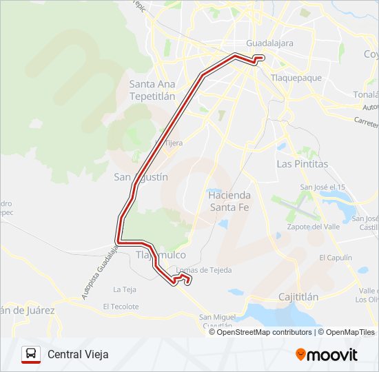 Mapa de C130 de autobús