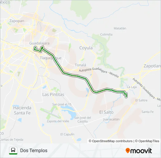 T13-C/C02 - DOS TEMPLOS Bus Line Map