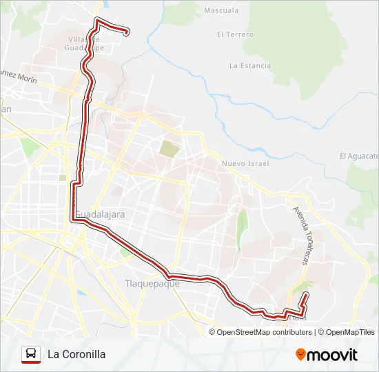 T15 - DOS TEMPLOS Bus Line Map