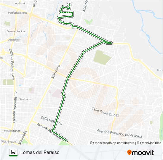Mapa de C24 (207) de autobús