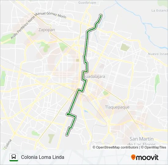 Mapa de T14-B/C02 de autobús