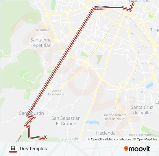 Mapa de C127 de autobús