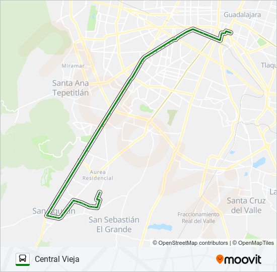 Mapa de C128-A-V2 de autobús