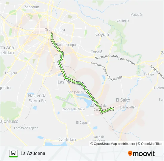 T13-A - AZUCENA Bus Line Map
