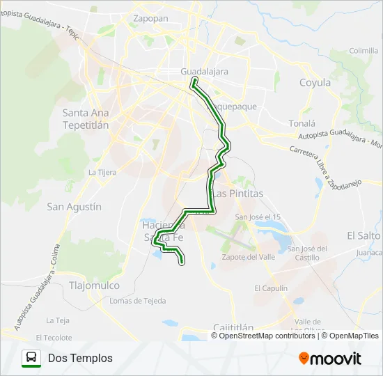 Mapa de C67 - 🟥 de autobús