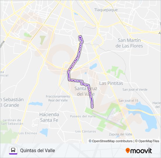 Mapa de A08 de autobús