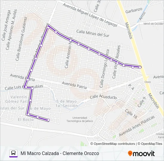 A13 Bus Line Map