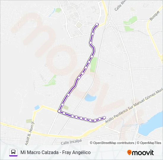 A15 Bus Line Map